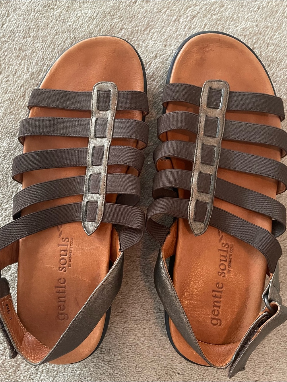 Gentle Souls by Kenneth Cole gladiator style cushioned sandals